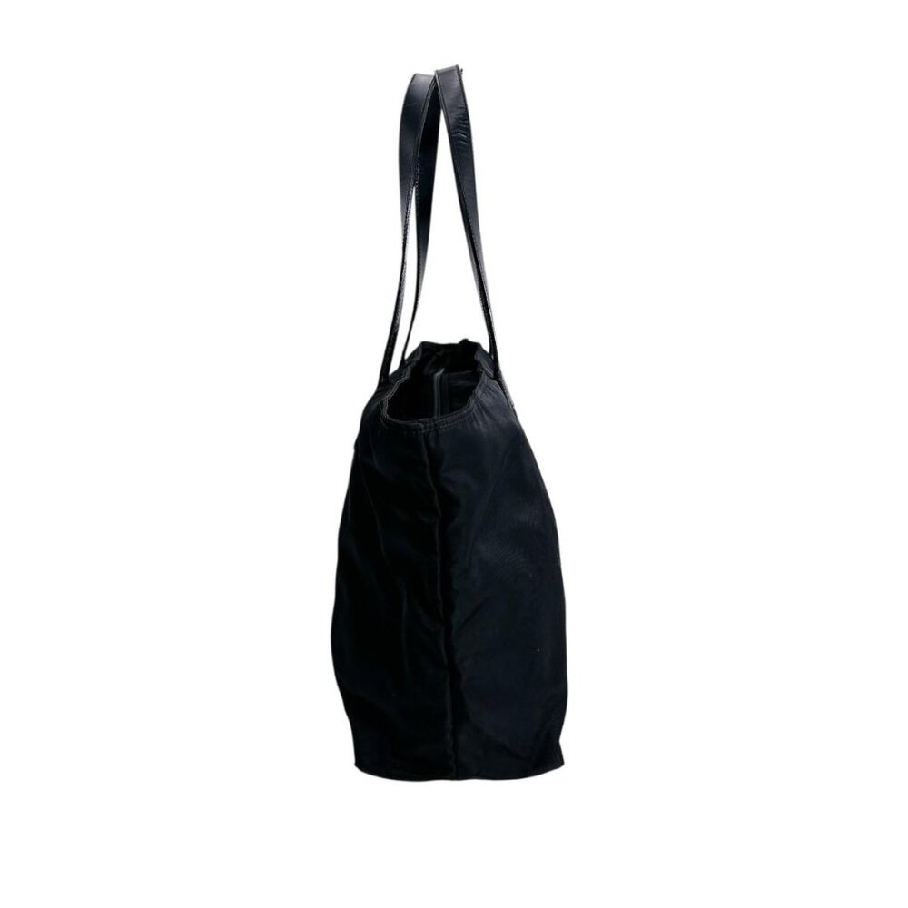 Prada Handbag Triangle Logo Tote Bag Black - Picture 3 of 15
